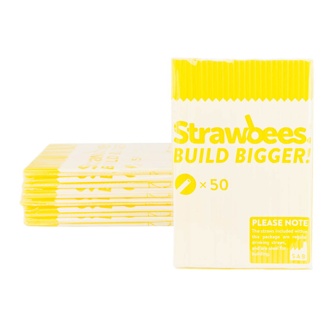 STRAWBEES Strawbees Construction Pipes - Yellow