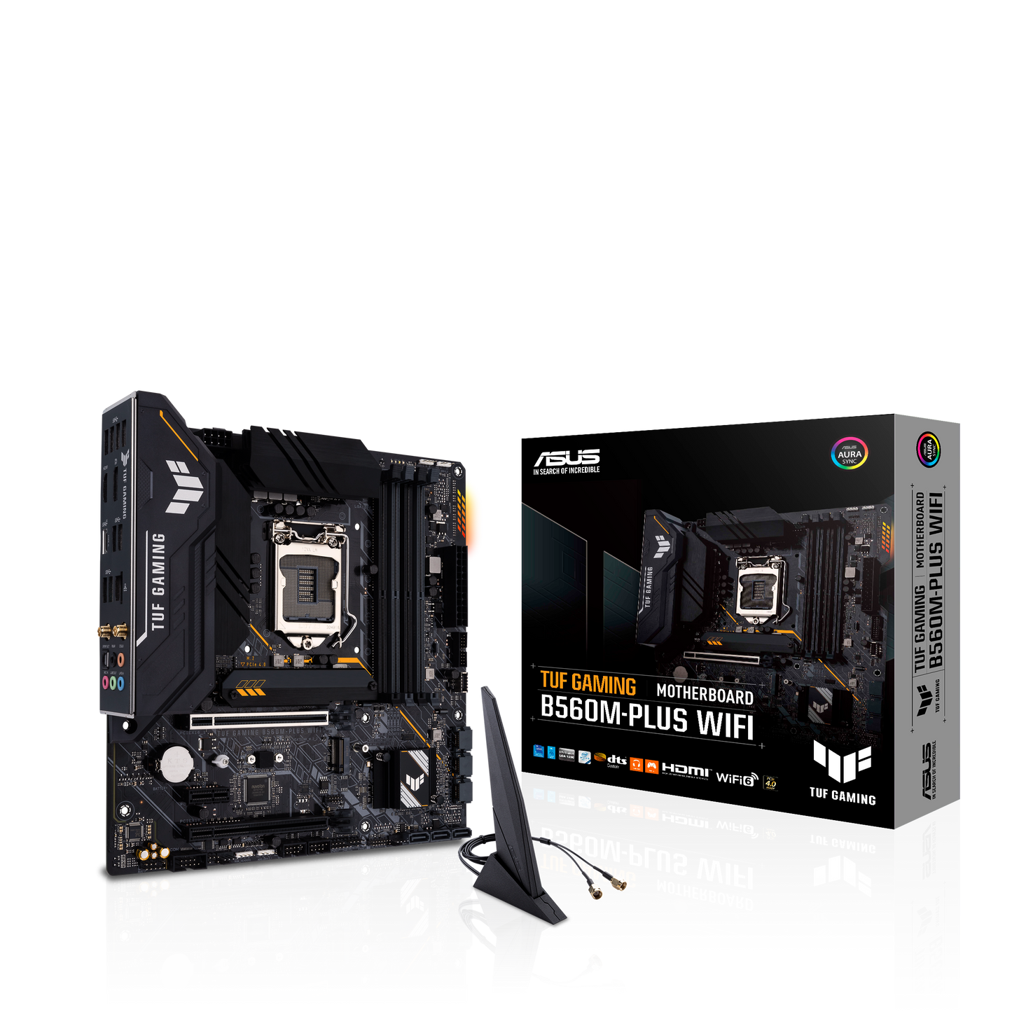 ASUS TUF GAMING B560M-PLUS WIFI Intel B560 (LGA 1200) mATX Motherboard PCIe 4.0, 2xM.2 slots, 8+1 Power Stages, 2.5Gb Ethernet WiFi 6 RGB