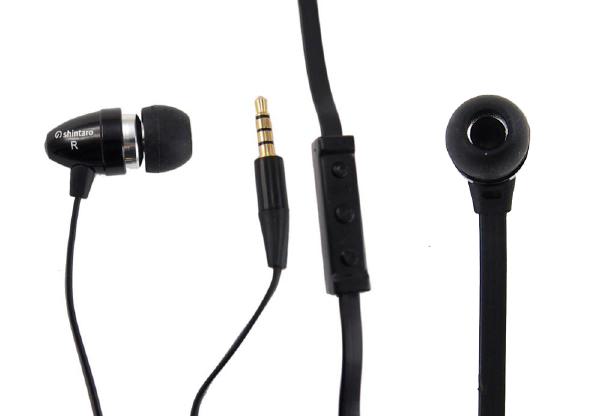 Shintaro Stereo Earphone & Microphone Flat Cable tangle free technology
