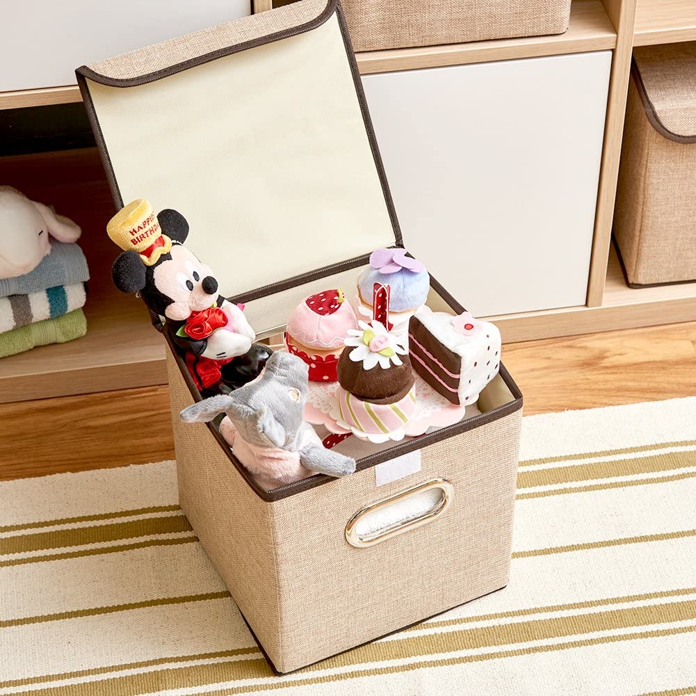 Pack of 4 Foldable Fabric Basket Bin, Collapsible Storage Cube for Nursery, Office, Home Decor, Shelf Cabinet, Cube Organizers (Gray)