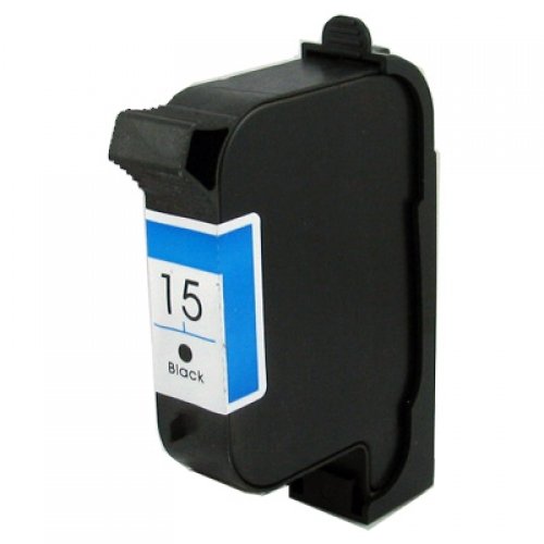 Compatible Premium Ink Cartridges 15BK Black Remanufactured Inkjet Cartridge - for use in HP Printers