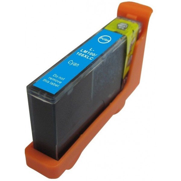 Compatible Premium Ink Cartridges 100XLC High Yield Cyan Inkjet Cartridge - for use in Lexmark Printers