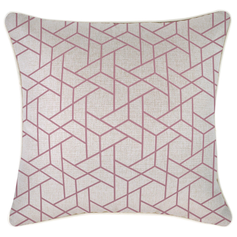 Cushion Cover-With Piping-Milan Rose-45cm x 45cm