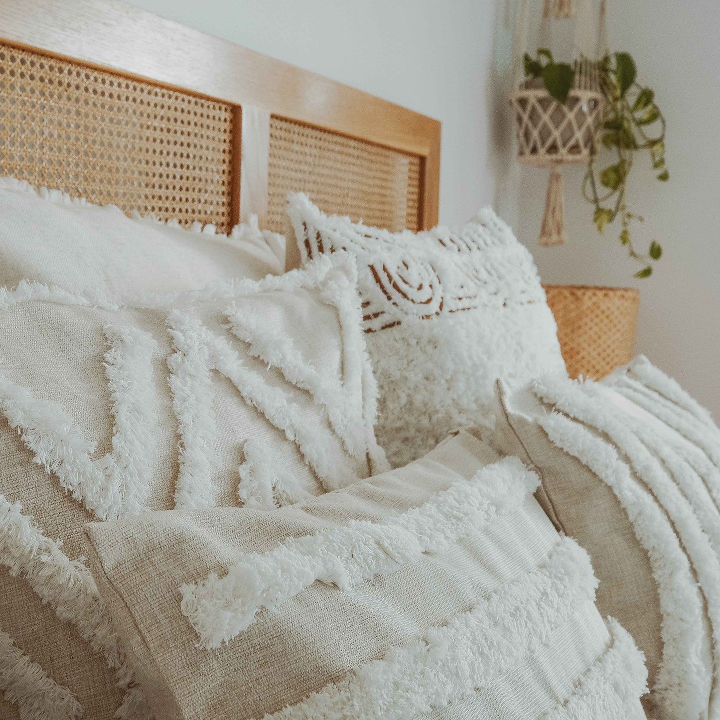 Cushion Cover-Boho Textured Single Sided-Mosman-50cm x 50cm