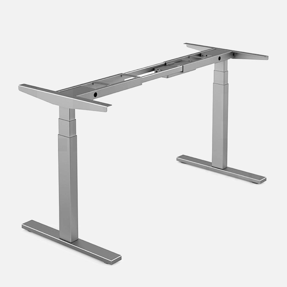 120cm Standing Desk Height Adjustable Sit White Stand Motorised Dual Motors Frame Birch Top