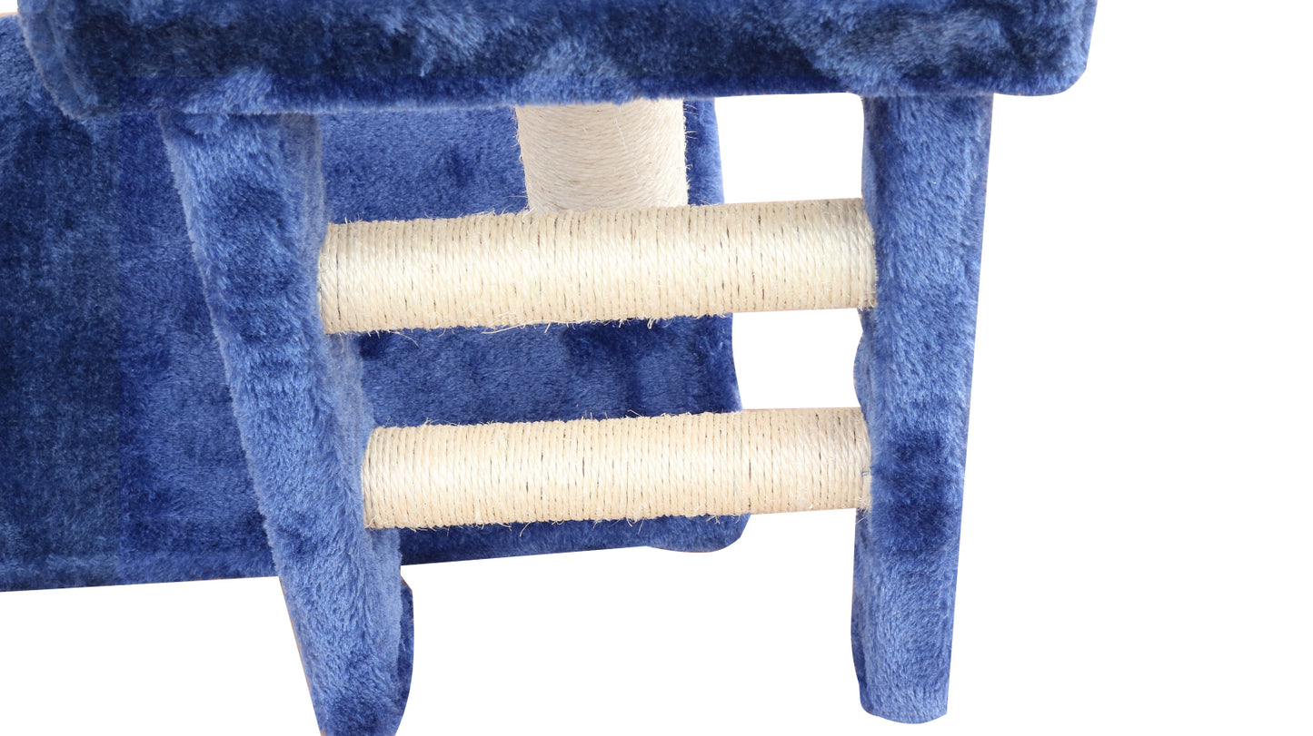 YES4PETS 100 cm Blue Cat Scratching Post Tree Scratcher House
