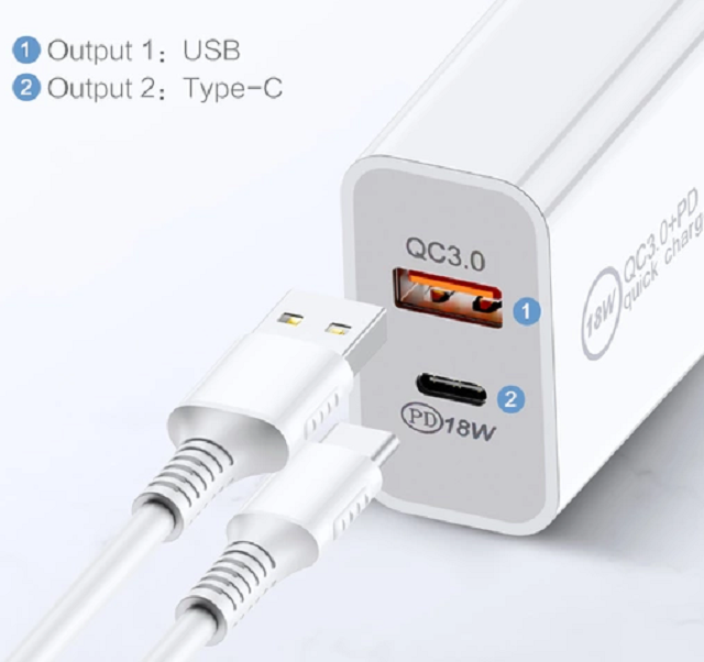 BDI 18W PD Quick Charger AU plug with USB and Type C Port SDC-18WACB
