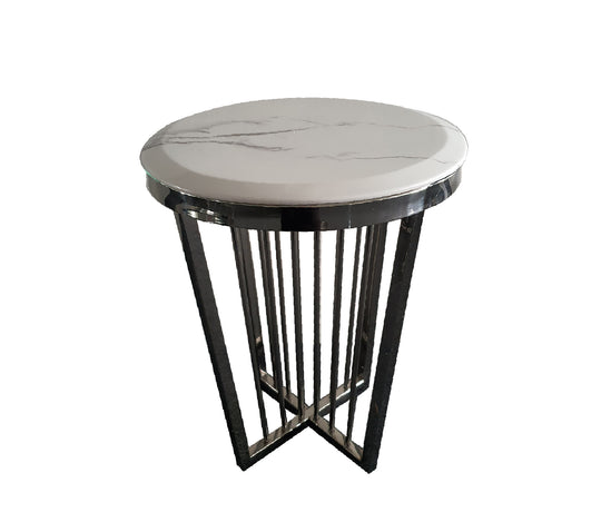 Salina Coffee Table - Marble - 45cm Black