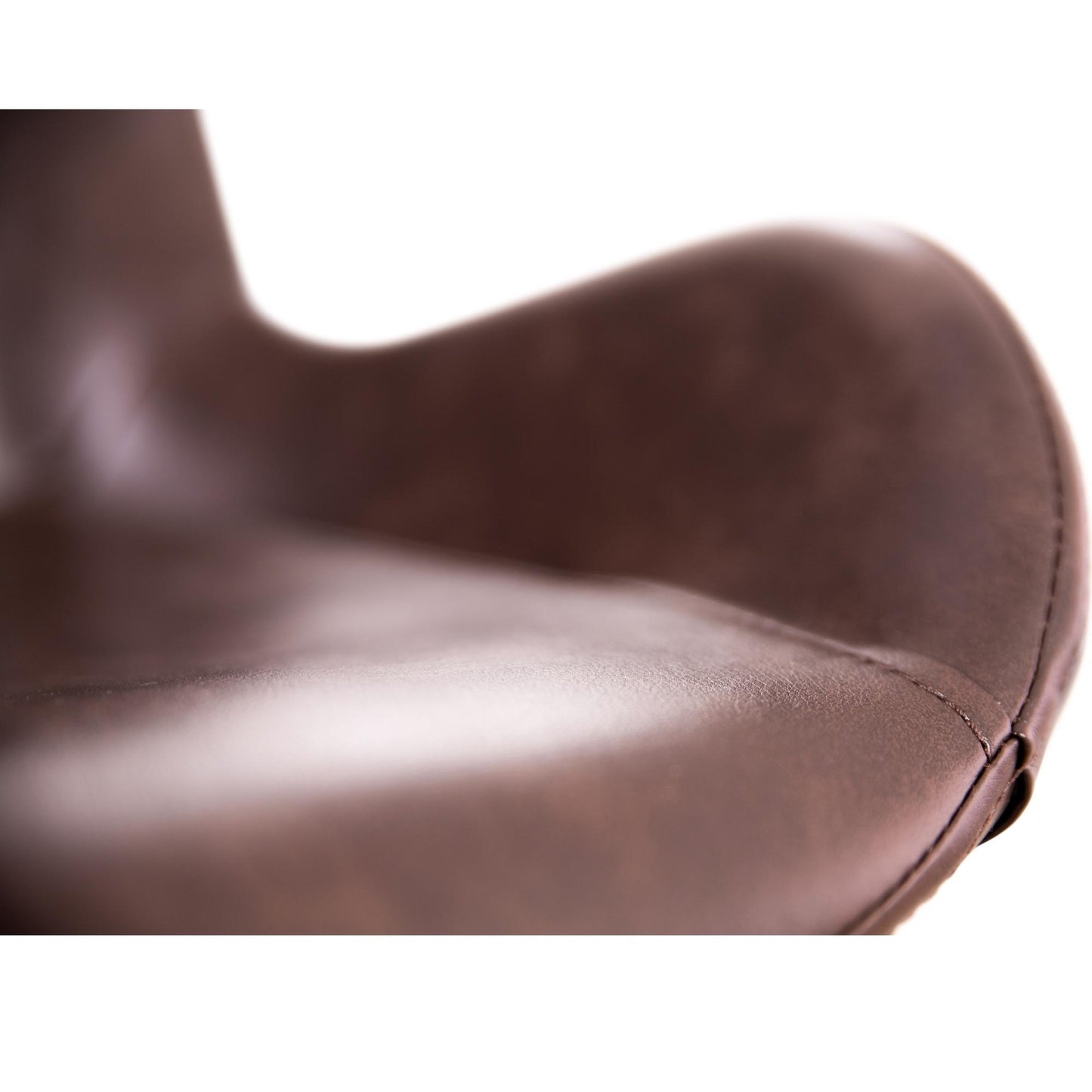 Brando Set of 4 PU Leather Upholstered Dining Chair Metal Leg - Brown
