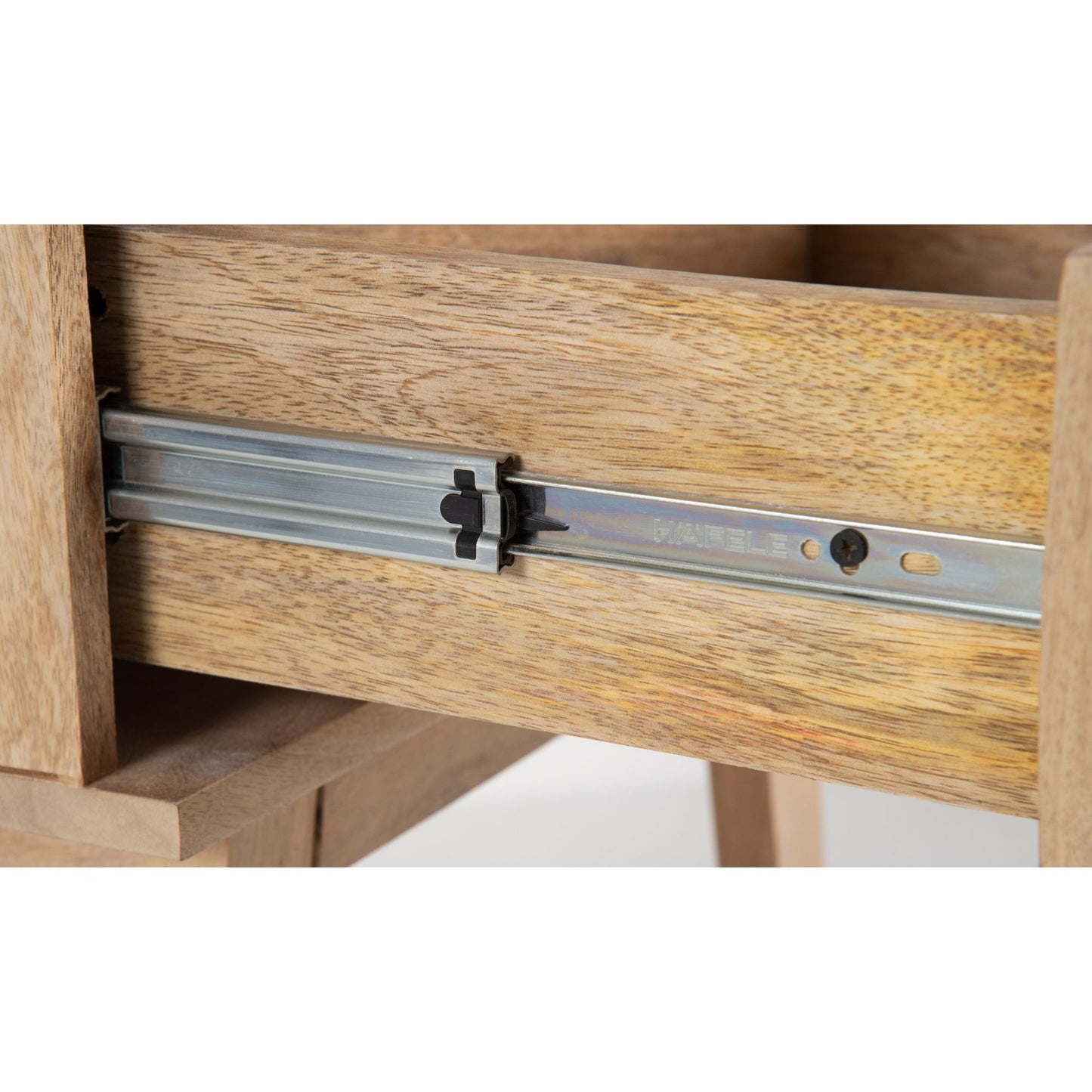 Olearia Bedside Table 1 Drawer Storage Cabinet Solid Mango Wood Rattan Natural