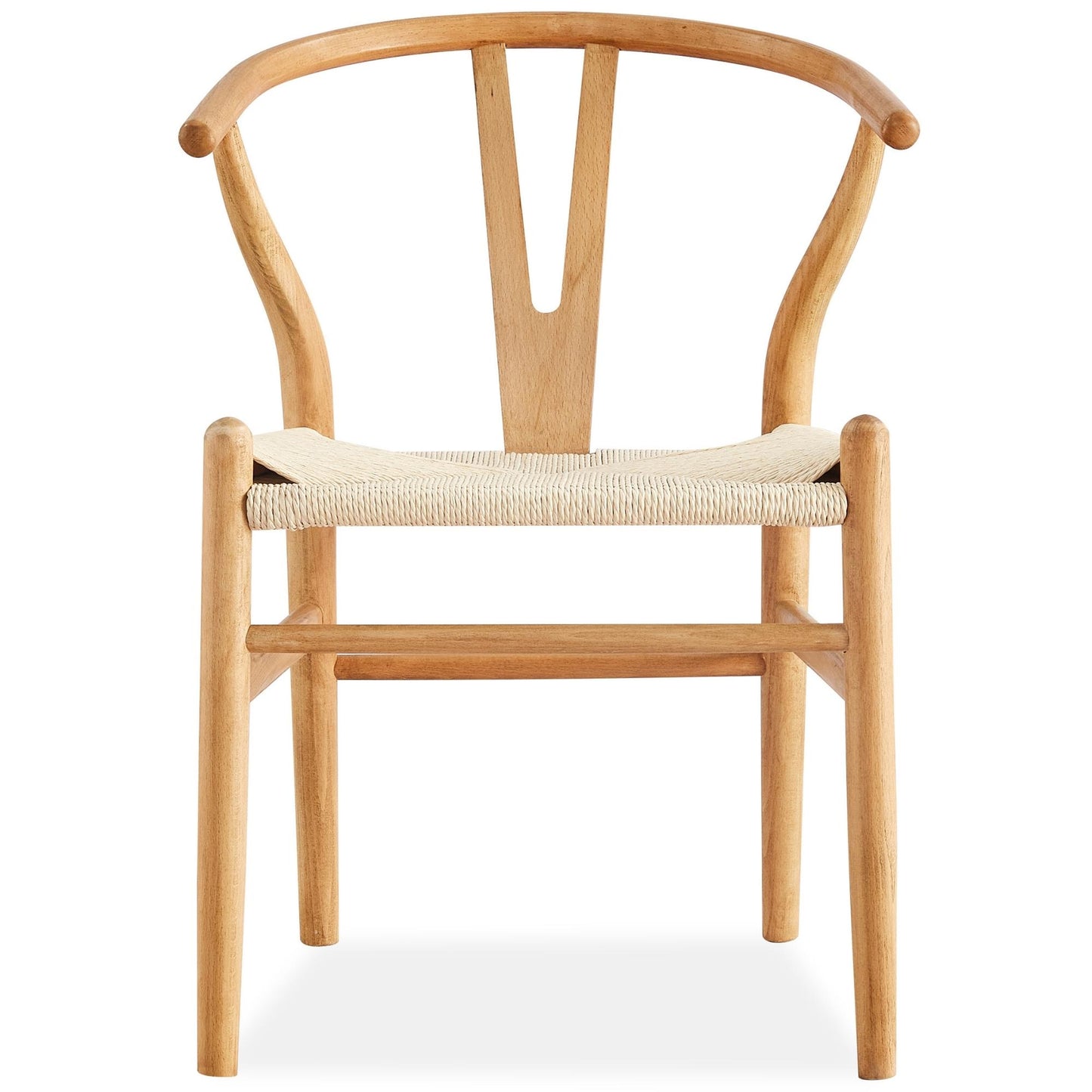 Anemone Set of 4 Wishbone Dining Chair Beech Timber Replica Hans Wenger Natural