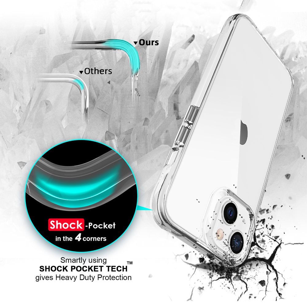 For iPhone 13 Mini Case iCoverLover Shockproof Cover Clear