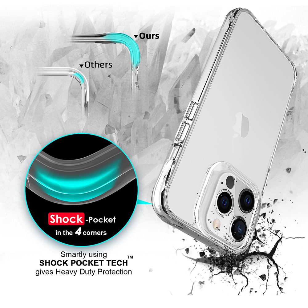 For iPhone 13 Pro Case iCoverLover Shockproof Cover Clear