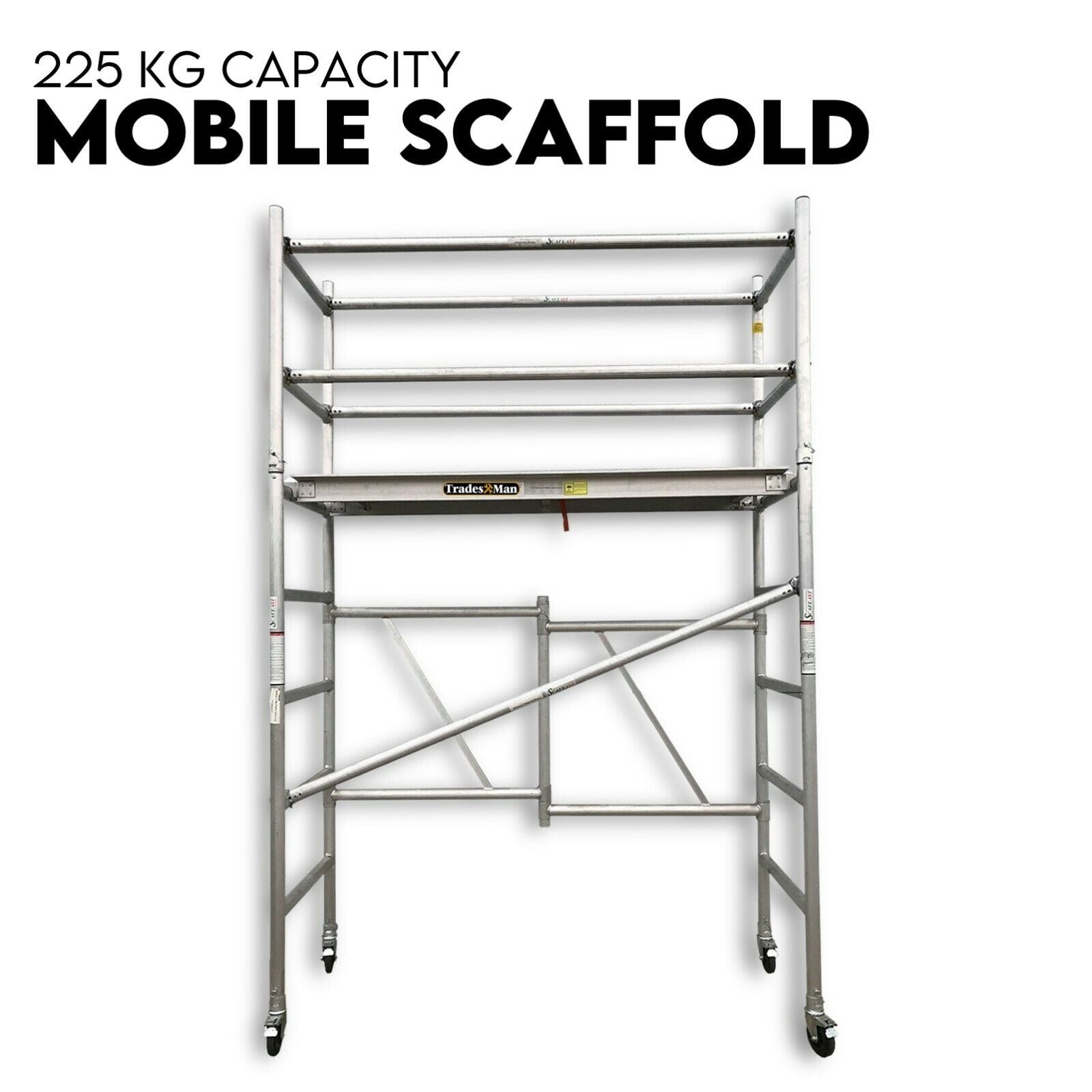 3.0M Aluminium Scaffold Mobile Tower Single Width Platform Height AU S ...