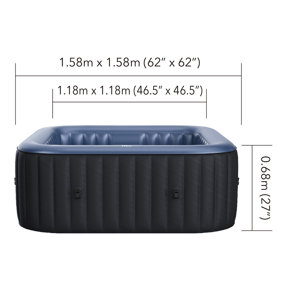 MSPA 4 Person C-TE041 Luxury Inflatable Portable Spa Pool Hot Tub Bath