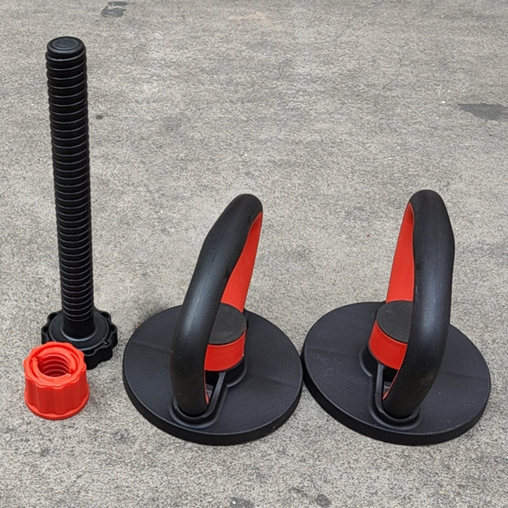 T&R SPORTS 1 Set Adjustable Kettlebell Handle- Black&Red