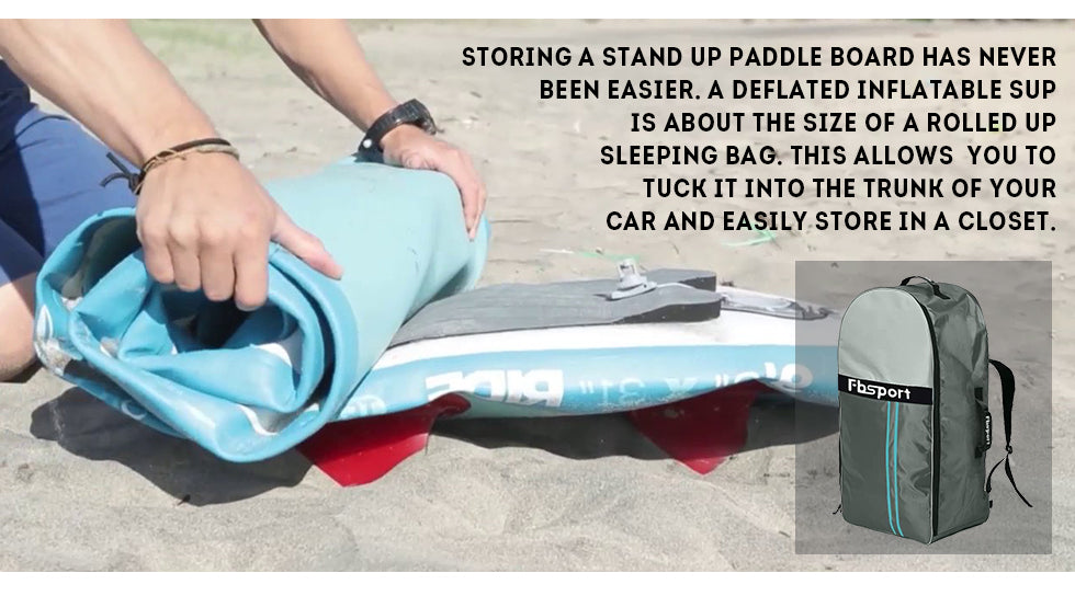 T&R SPORT F10 Stand Up Paddle SUP Inflatable Surfboard Paddleboard W/ Accessories & Backpack