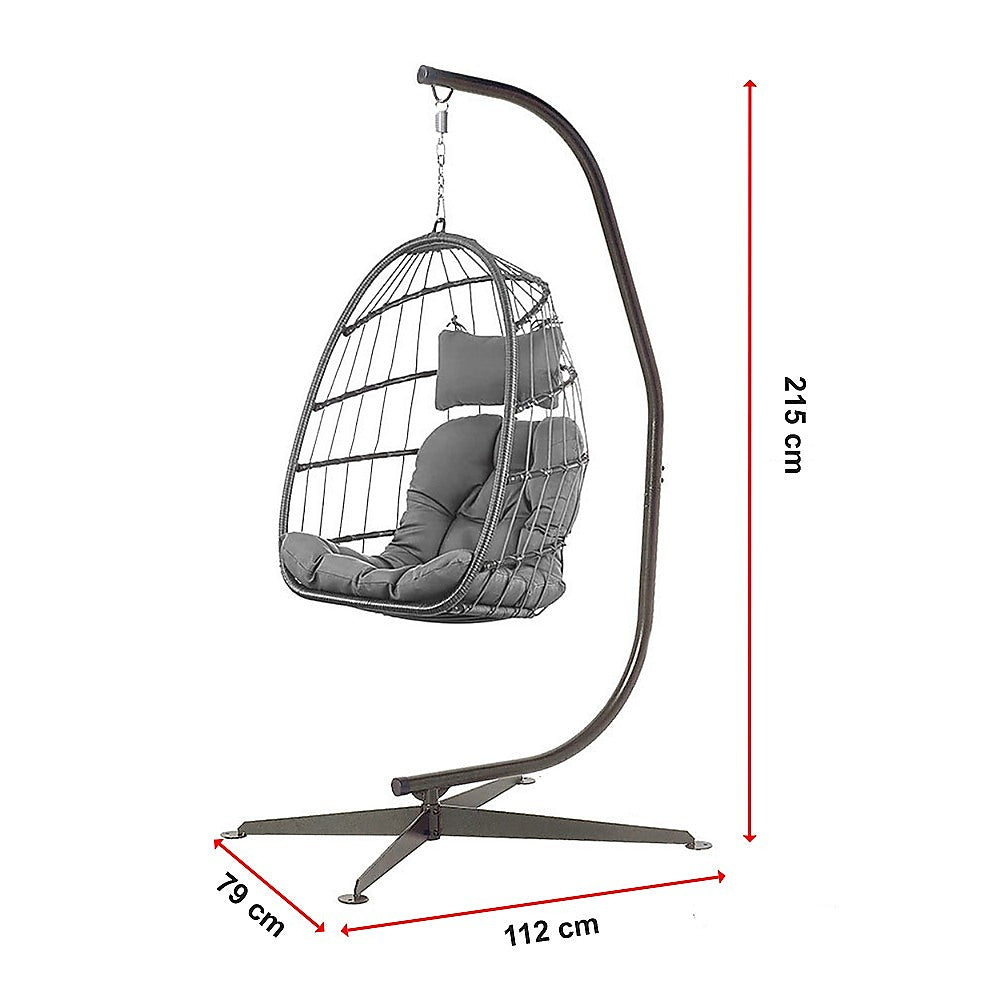 Hammock C Stand Solid Steel Construction for Hanging Air Porch Swing Chair