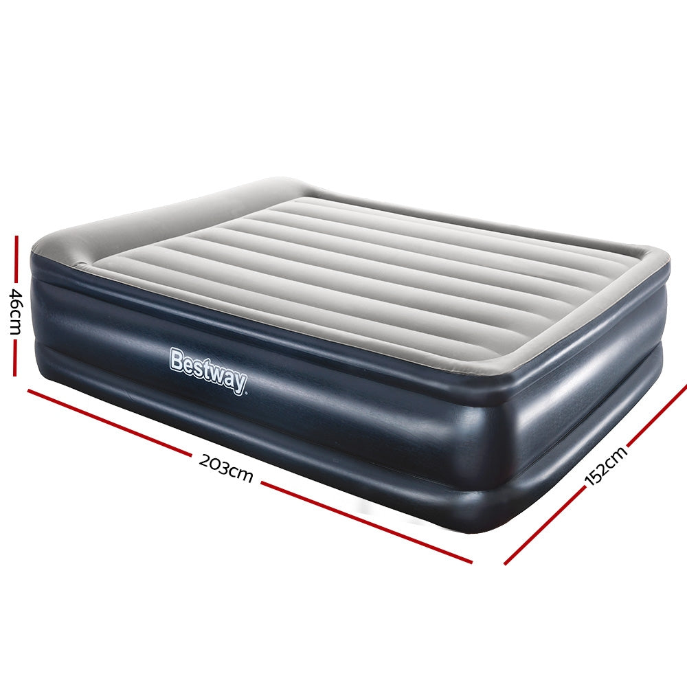 Bestway Queen Air Bed Inflatable Mattress Sleeping Mat Built-in Pump