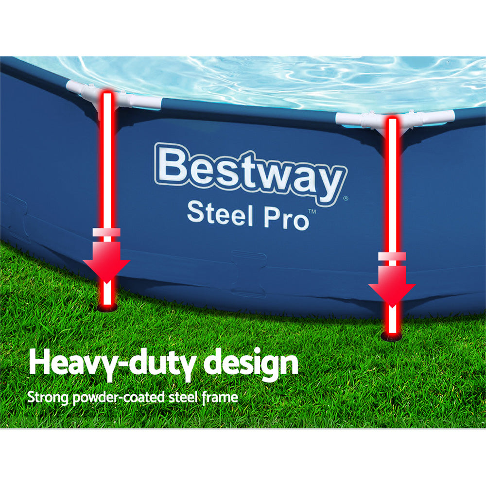 Bestway Swimming Pool Above Ground Filter Pump Steel Pro&trade; Frame Pools 3.96M