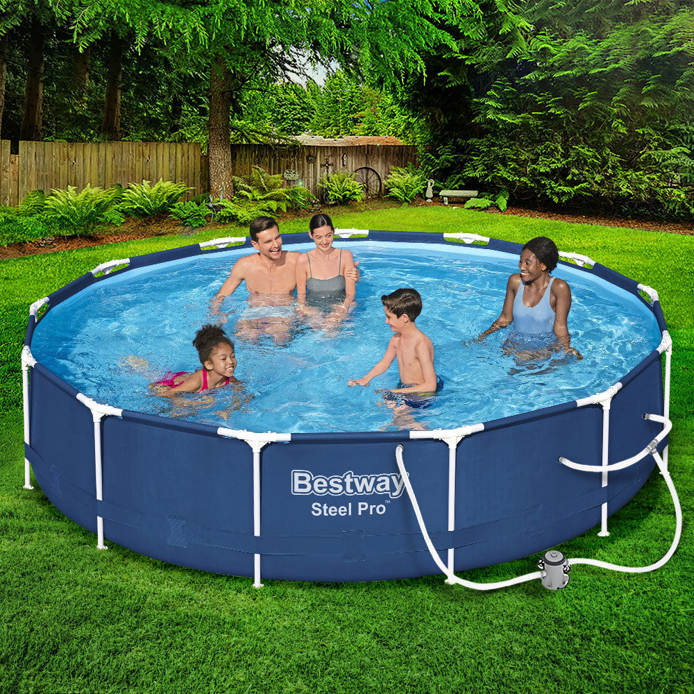 Bestway Swimming Pool Above Ground Filter Pump Steel Pro&trade; Frame Pools 3.96M
