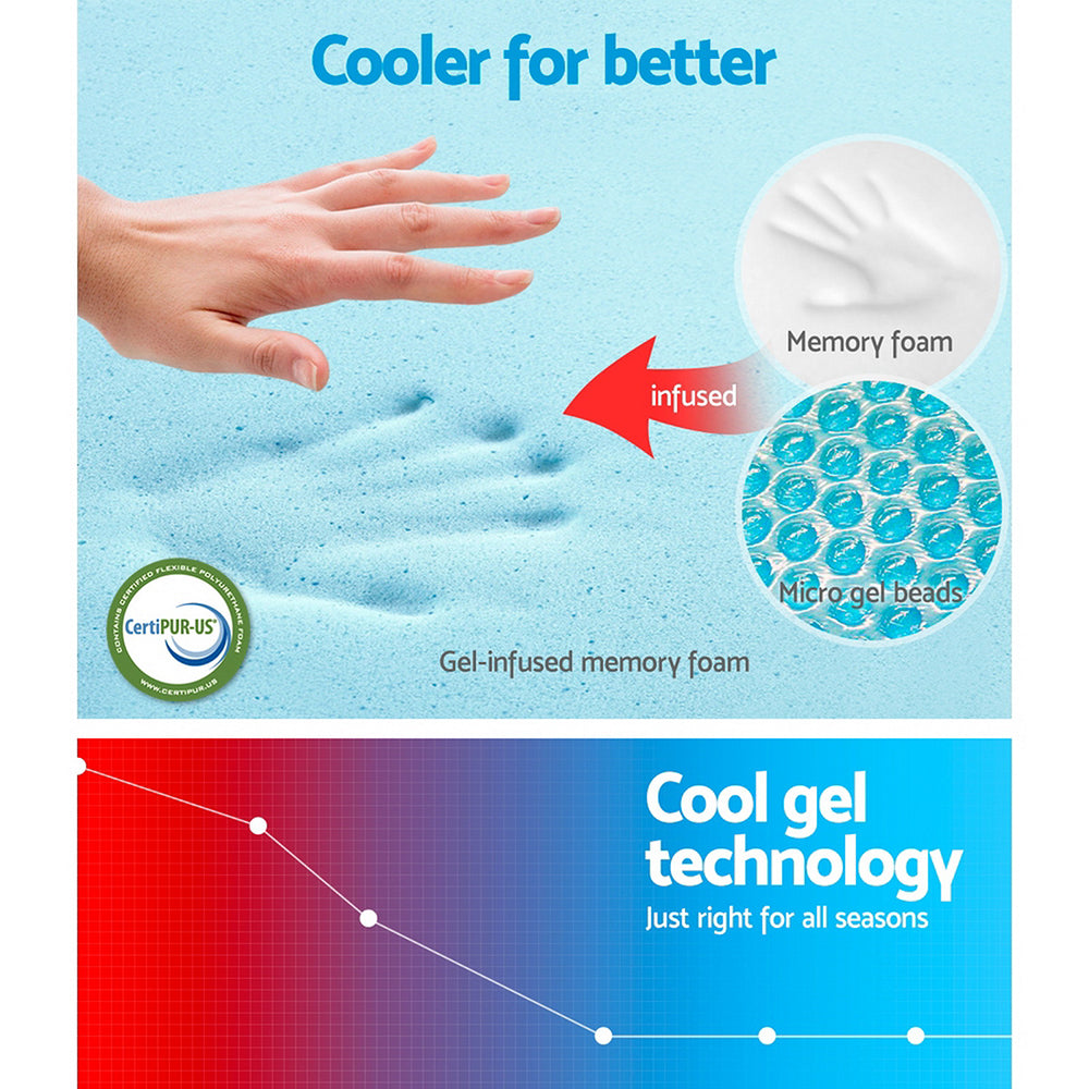 Giselle Bedding Cool Gel Memory Foam Mattress Queen Size