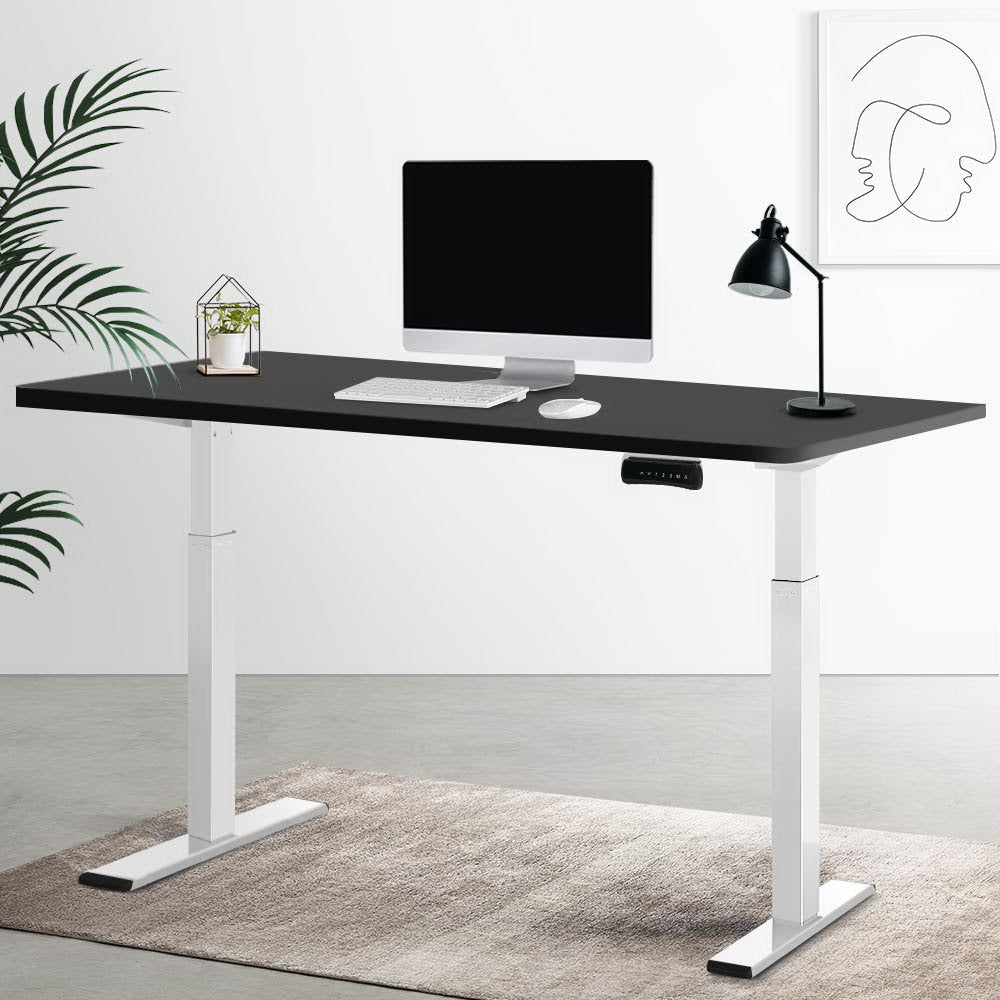 Artiss Standing Desk Electric Height Adjustable Sit Stand Desks White Black
