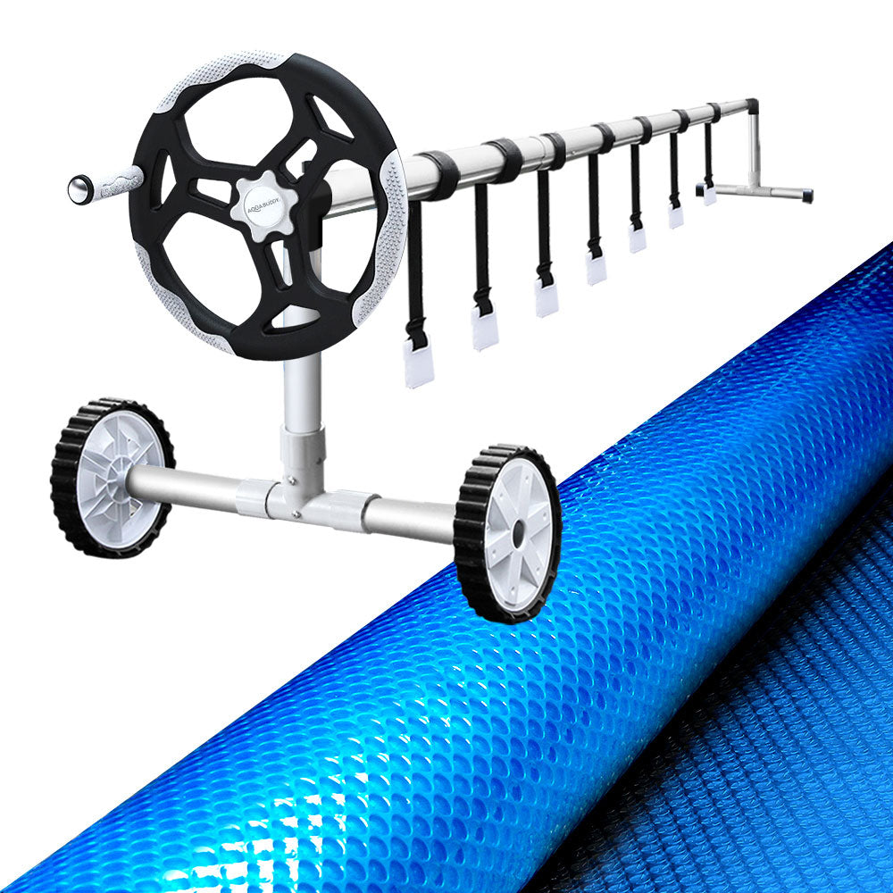 Aquabuddy Pool Cover Roller Blanket Bubble Heater Solar Swimming Covers 8x4.2M