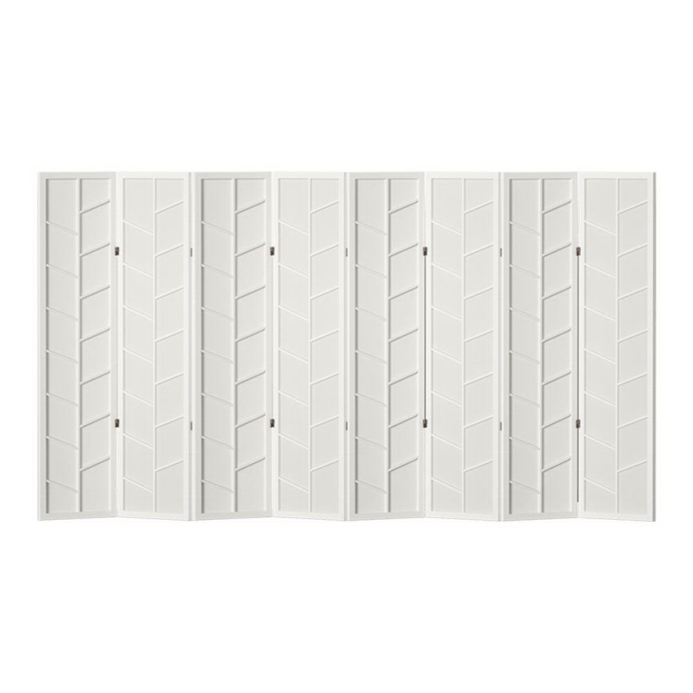 Artiss Room Divider Screen Privacy Wood Dividers Stand 8 Panel Archer White