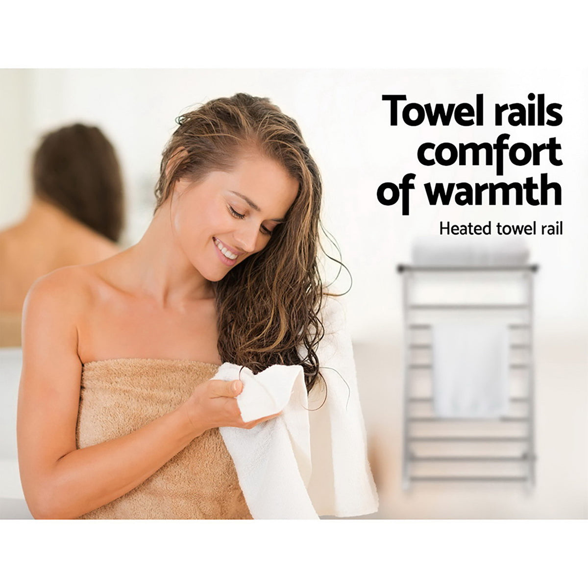 Heater Rail Rack Stand Devanti Electric Heated Towel Rail Warmer Heater Rails Rack Wall Mount ...