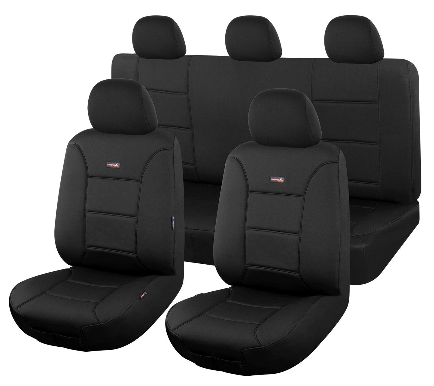 Seat Covers for TOYOTA COROLLA HATCH MZEA12R ASCENT, SPORT, SX 06/2018- ON SHARKSKIN BLACK