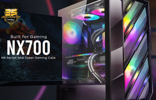 ANTEC NX700, ATX, 3x ARGB Fans, Meshed Front Panel, Tempered Glass, LED control Button, 360mm Radiator Front Support, Gaming Case