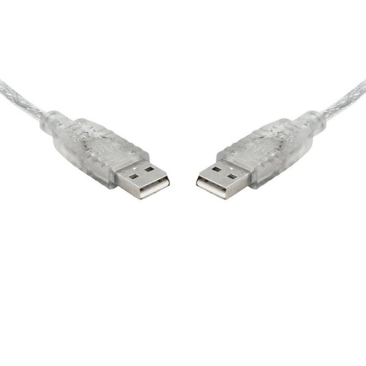 8WARE USB 2.0 Cable 5m A to A Transparent Metal Sheath UL Approved