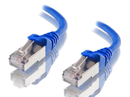 ASTROTEK CAT6A Shielded Ethernet Cable 1m Blue Color 10GbE RJ45 Network LAN Patch Lead S/FTP LSZH Cord 26AWG
