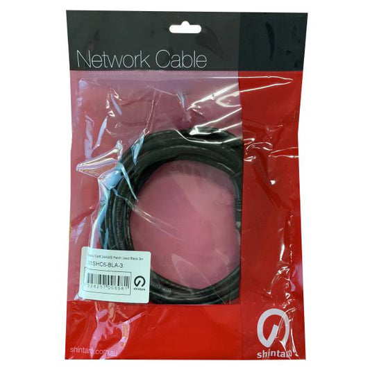 Shintaro Cat6 24 AWG Patch Lead Black 20m