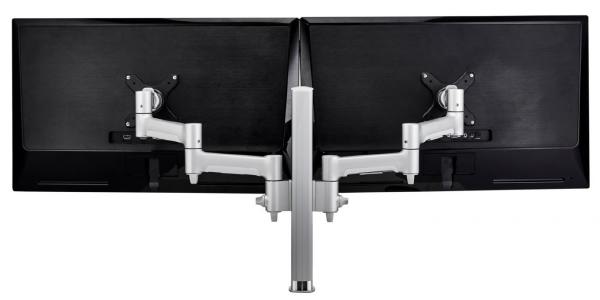 Atdec AWMS-2-4640 F-clamp Silver -  AWM Dual monitor arm