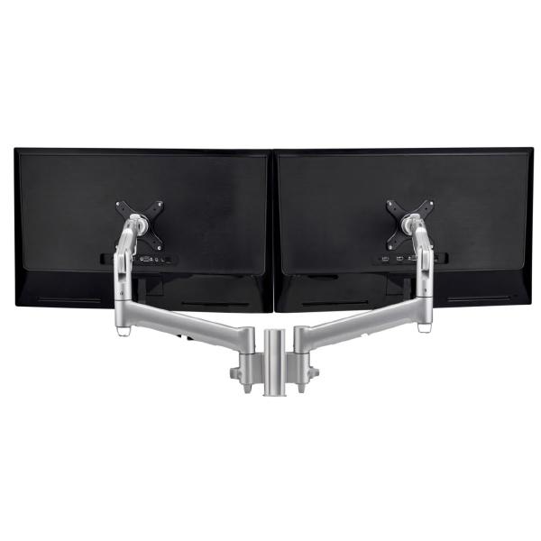 Atdec AWM Dual monitor mount solution on a 135mm post - F Clamp - black