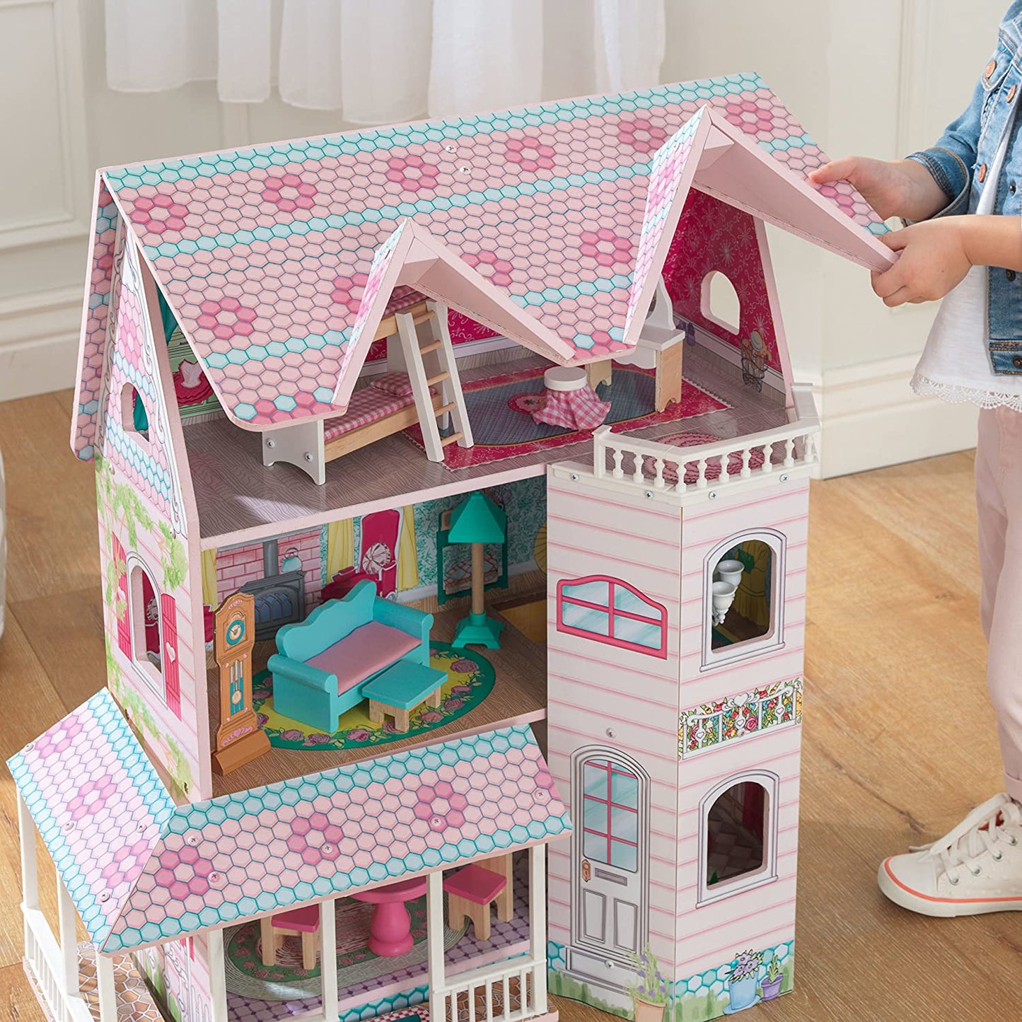 Dollhouse with Furniture for kids 71 x 60 x 33 cm (Model 4)
