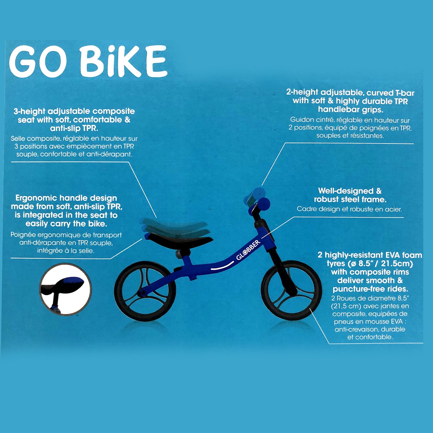 Globber Go Kids Balance Bike Lime Charcoal 2-5 years