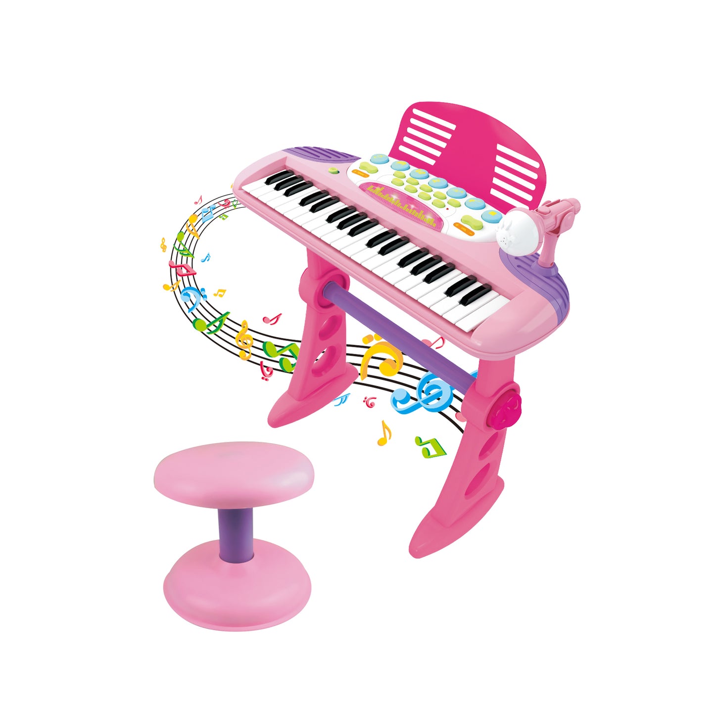 PINK Electronic Keyboard with Stand