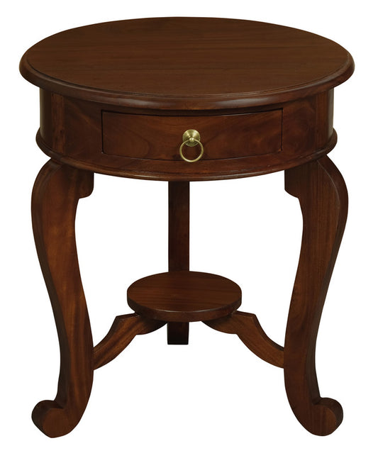 Emilia 1 Drawer Lamp Table (Mahogany)