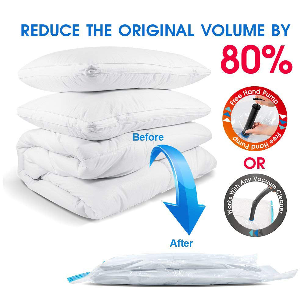 6PCS 60x50CM Vacuum Storage Bag Clothes Sealer Bags Space Saver Storage Seal Compressing