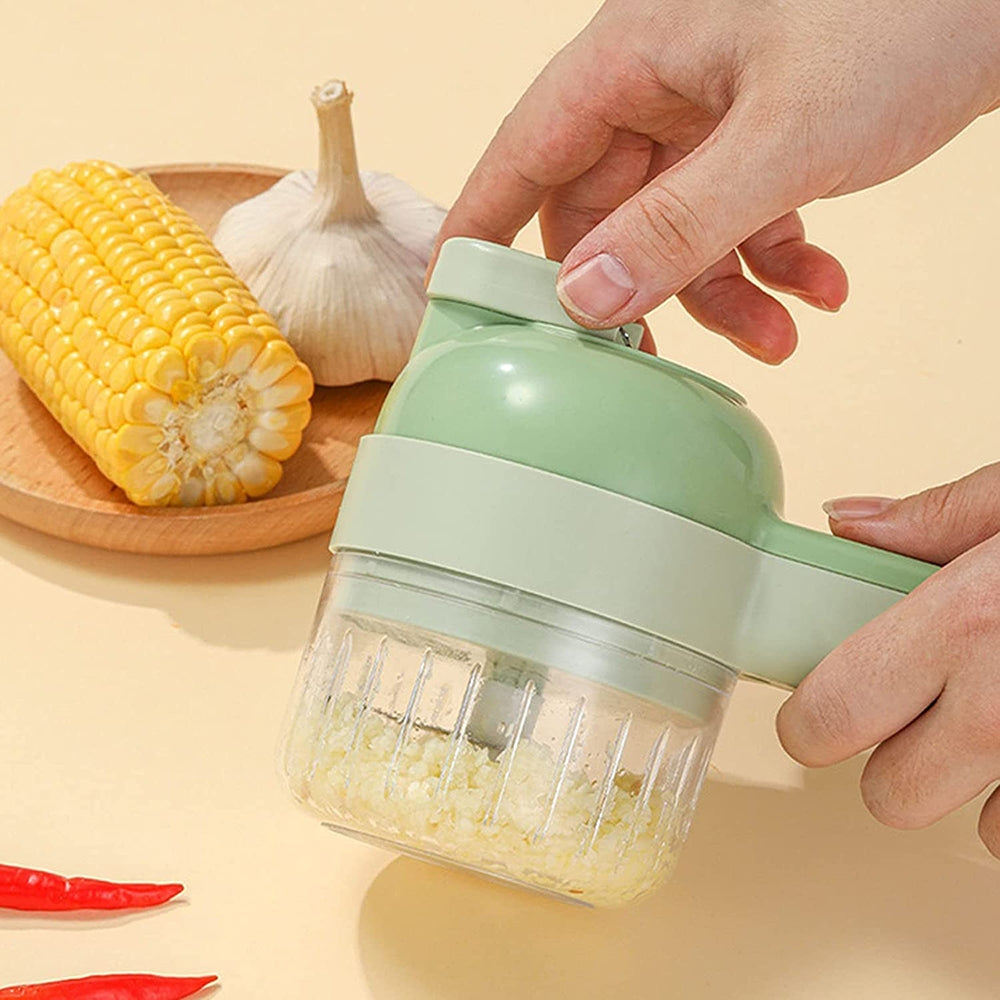4 In 1 Handheld Electric Vegetable Cutter Multifunction Vegetable Fruit Slicer