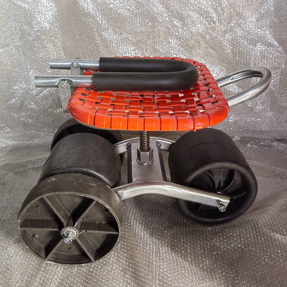 Garden Cart Rolling Stool W/ 4 Wheels Height Adjustable Gardening Helper Seat