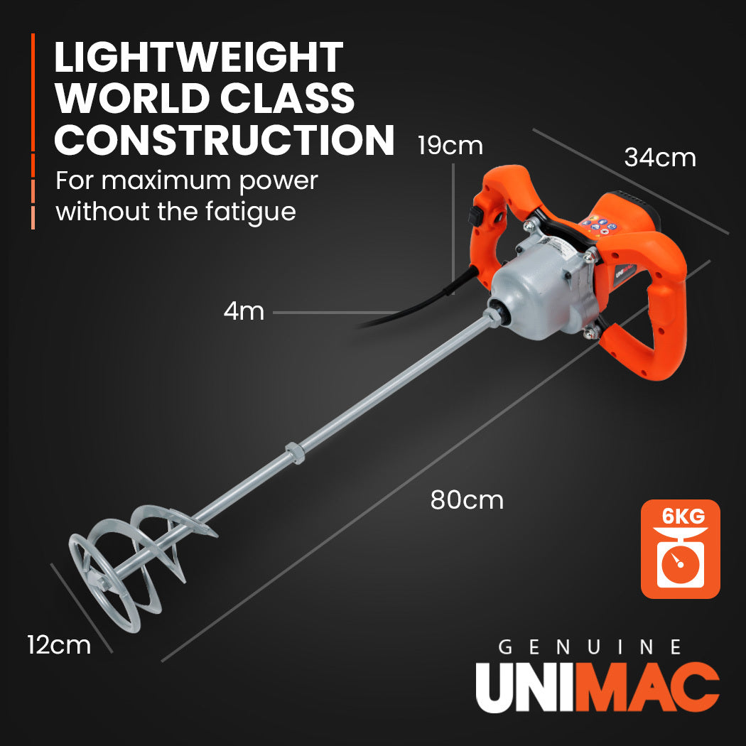 UNIMAC Power Paddle Stirrer Mixer, for Plaster Cement Render Paint Til ...