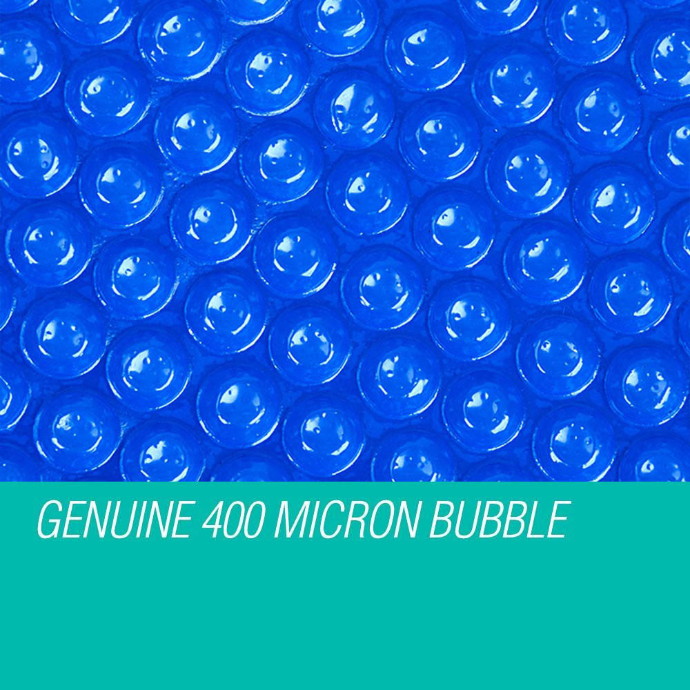 AURELAQUA Solar Swimming Pool Cover + Roller Wheel Adjustable 400 Bubble 6 x 3.2