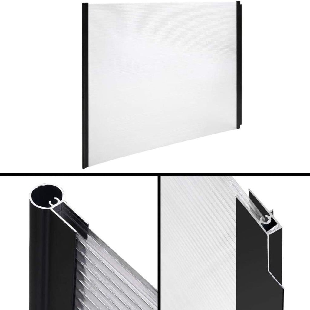 NOVEDEN Window Door Awning Canopy Outdoor UV Patio Rain Cover Clear White 1M X 3M Type 3 NE-AG-106-SU