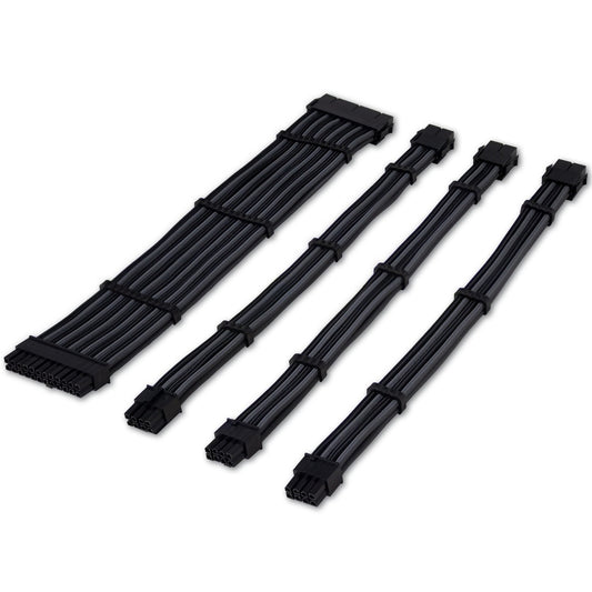 Tecware Flex Sleeved Extension Cables Set (Black/Grey) TWAC-FLEXBKGR