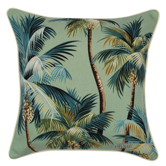 Cushion Cover-With Piping-Palm Trees Lagoon-45cm x 45cm