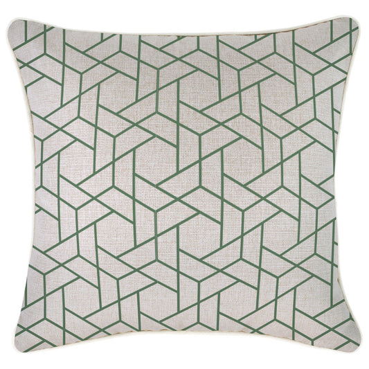 Cushion Cover-With Piping-Milan Green-45cm x 45cm